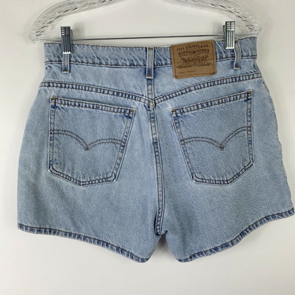 Vtg Levis Rare White Tab 950 Jean Shorts Jr Sz 13 - Picture 2 of 12